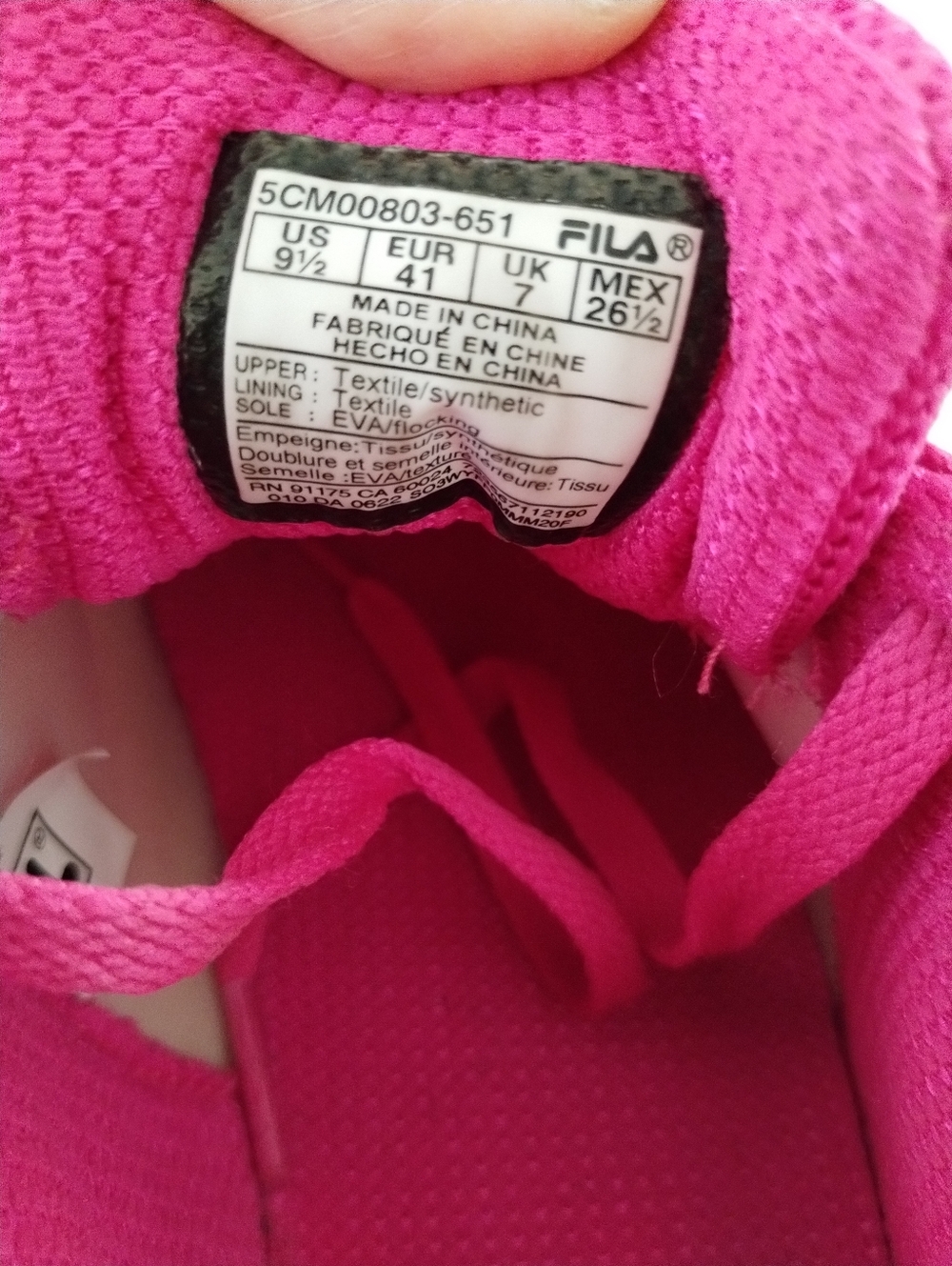 Fila Hot Pink Athletic Sneakers - Lightweight Comfort - Picture 6 of 8